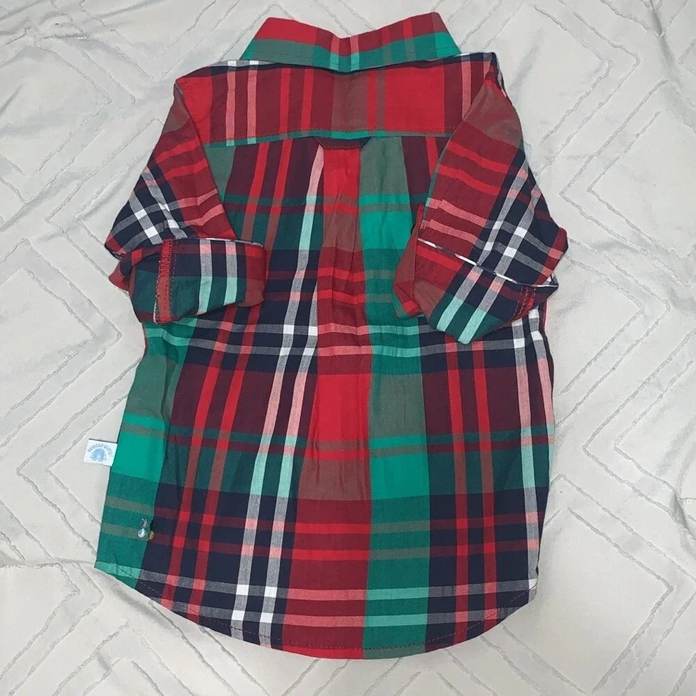 RuggedButts Kennedy Plaid Button Down Shirt Red Green Toddler 18-24M BLWPL18-KY0